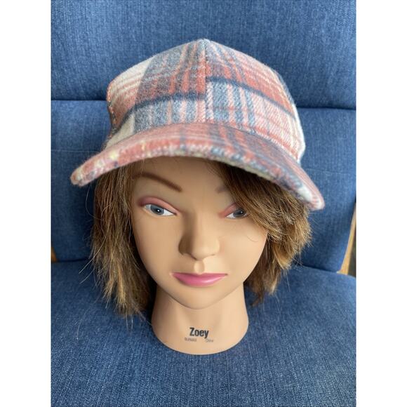 Vince Camuto Hat Plaid Pink Ball Cap ‎ NWT New Premium Fit - Picture 1 of 6